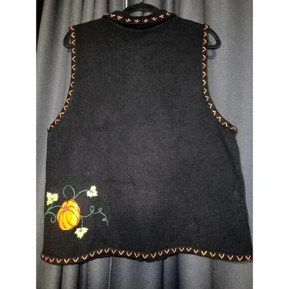 Ugly Halloween Sweater Xmas Pumpkin Sweatshirt Crewneck Size XL - Picture 4 of 5